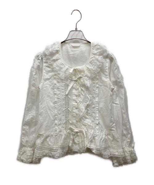 PINK HOUSE（ピンクハウス）PINK HOUSE (ピンクハウス) レース使いオーバーブラウス アイボリー サイズ:SIZE Freeの古着・服飾アイテム