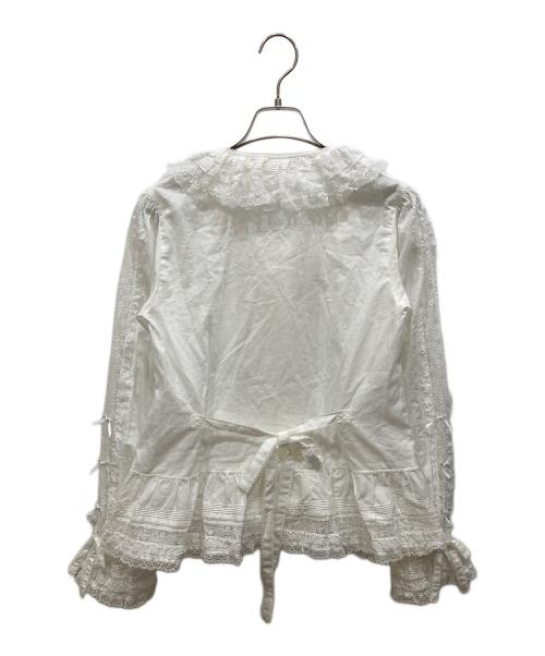 PINK HOUSE（ピンクハウス）PINK HOUSE (ピンクハウス) レース使いオーバーブラウス アイボリー サイズ:SIZE Freeの古着・服飾アイテム