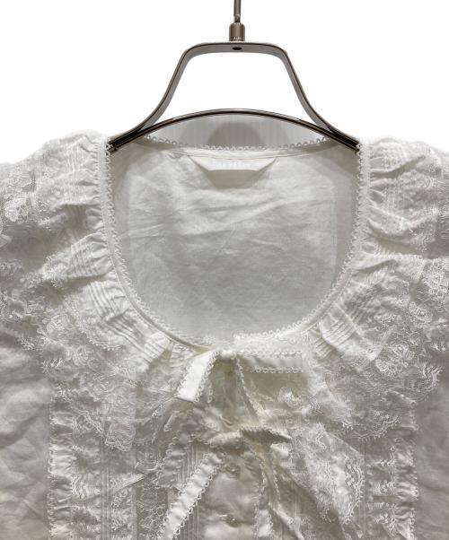 PINK HOUSE（ピンクハウス）PINK HOUSE (ピンクハウス) レース使いオーバーブラウス アイボリー サイズ:SIZE Freeの古着・服飾アイテム