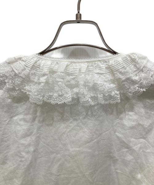 PINK HOUSE（ピンクハウス）PINK HOUSE (ピンクハウス) レース使いオーバーブラウス アイボリー サイズ:SIZE Freeの古着・服飾アイテム