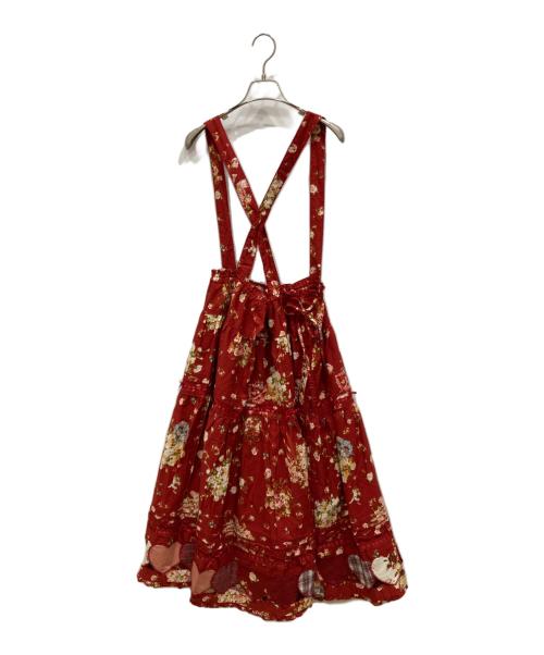 PINK HOUSE（ピンクハウス）PINK HOUSE (ピンクハウス) アンジェリークローズプリントパッチワークスカート レッド サイズ:SIZE Freeの古着・服飾アイテム