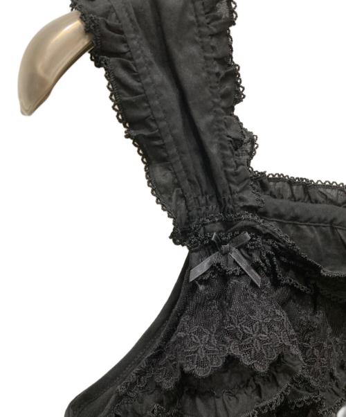 PINK HOUSE（ピンクハウス）PINK HOUSE (ピンクハウス) フリルノースリーブブラウス ブラック サイズ:SIZE Freeの古着・服飾アイテム