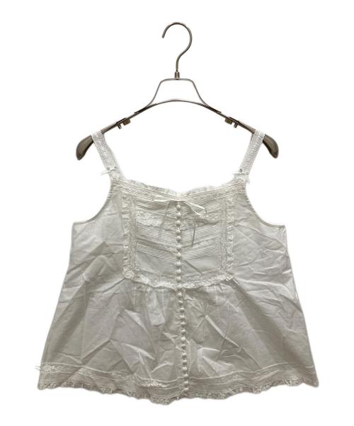 PINK HOUSE（ピンクハウス）PINK HOUSE (ピンクハウス) レース使いキャミソールブラウス アイボリー サイズ:Freeの古着・服飾アイテム