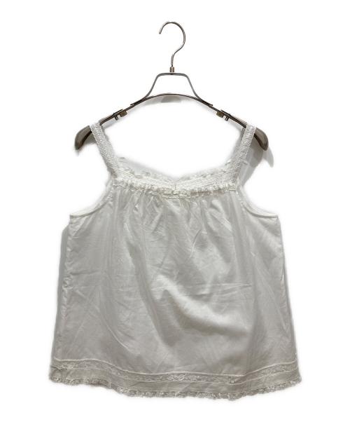 PINK HOUSE（ピンクハウス）PINK HOUSE (ピンクハウス) レース使いキャミソールブラウス アイボリー サイズ:Freeの古着・服飾アイテム