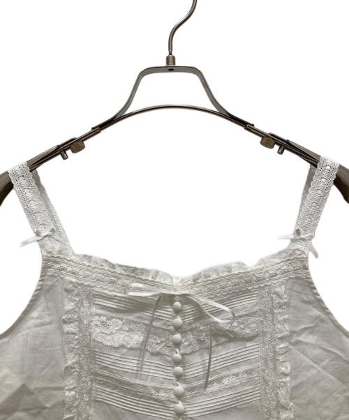 PINK HOUSE（ピンクハウス）PINK HOUSE (ピンクハウス) レース使いキャミソールブラウス アイボリー サイズ:Freeの古着・服飾アイテム