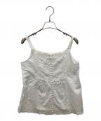 PINK HOUSEピンクハウス）の古着「レース使いキャミソールブラウス」｜ホワイト