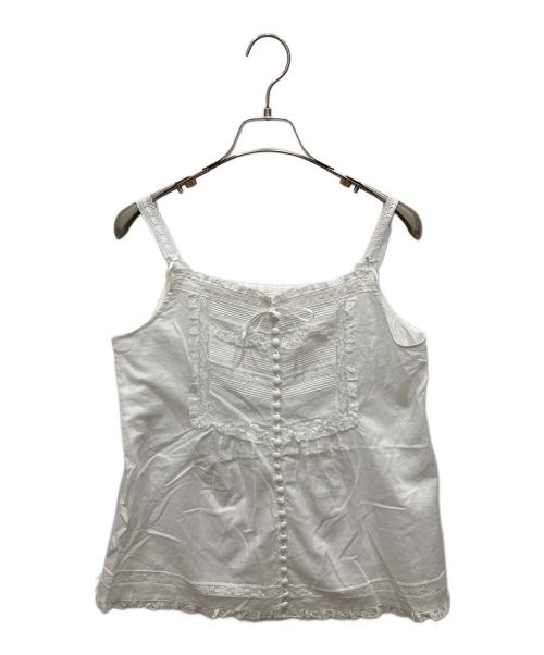 PINK HOUSE（ピンクハウス）PINK HOUSE (ピンクハウス) レース使いキャミソールブラウス ホワイト サイズ:Freeの古着・服飾アイテム