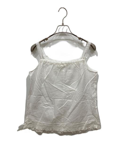 PINK HOUSE（ピンクハウス）PINK HOUSE (ピンクハウス) レース使いキャミソールブラウス ホワイト サイズ:Freeの古着・服飾アイテム