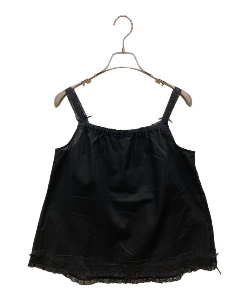 PINK HOUSE（ピンクハウス）PINK HOUSE (ピンクハウス) レース使いキャミソールブラウス ブラック サイズ:Freeの古着・服飾アイテム