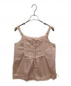 PINK HOUSEピンクハウス）の古着「レース使いキャミソールブラウス」｜ピンク