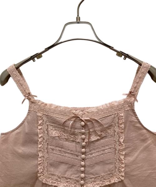 PINK HOUSE（ピンクハウス）PINK HOUSE (ピンクハウス) レース使いキャミソールブラウス ピンク サイズ:Freeの古着・服飾アイテム
