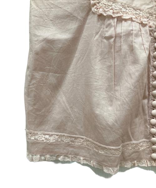 PINK HOUSE（ピンクハウス）PINK HOUSE (ピンクハウス) レース使いキャミソールブラウス ピンク サイズ:Freeの古着・服飾アイテム