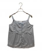 PINK HOUSEピンクハウス）の古着「レース使いキャミソールブラウス」｜ブルー