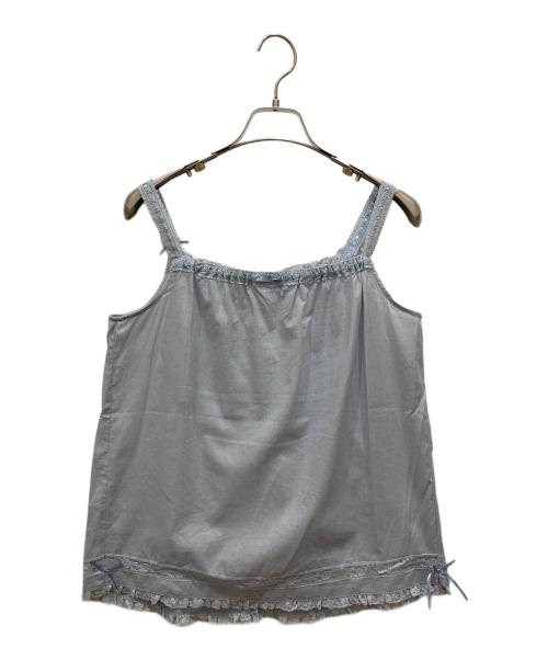 PINK HOUSE（ピンクハウス）PINK HOUSE (ピンクハウス) レース使いキャミソールブラウス ブルー サイズ:Freeの古着・服飾アイテム