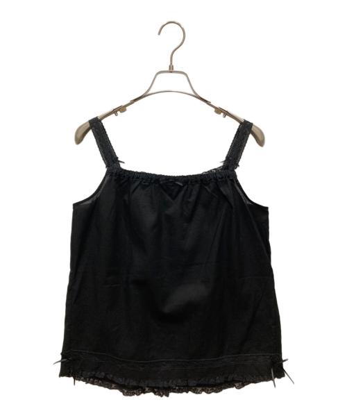 PINK HOUSE（ピンクハウス）PINK HOUSE (ピンクハウス) レース使いキャミソールブラウス ブラック サイズ:Freeの古着・服飾アイテム