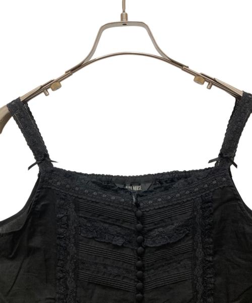 PINK HOUSE（ピンクハウス）PINK HOUSE (ピンクハウス) レース使いキャミソールブラウス ブラック サイズ:Freeの古着・服飾アイテム