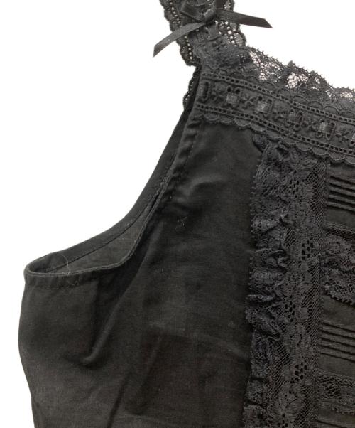 PINK HOUSE（ピンクハウス）PINK HOUSE (ピンクハウス) レース使いキャミソールブラウス ブラック サイズ:Freeの古着・服飾アイテム