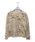 PINK HOUSEピンクハウス）の古着「レース使いオーバーブラウス」｜ベージュ