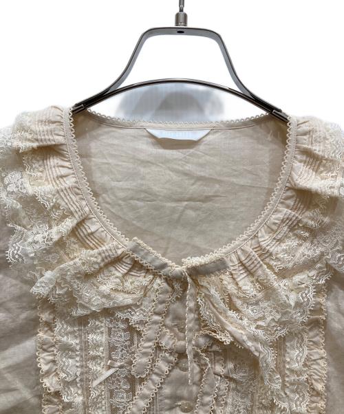 PINK HOUSE（ピンクハウス）PINK HOUSE (ピンクハウス) レース使いオーバーブラウス ベージュ サイズ:SIZE Freeの古着・服飾アイテム