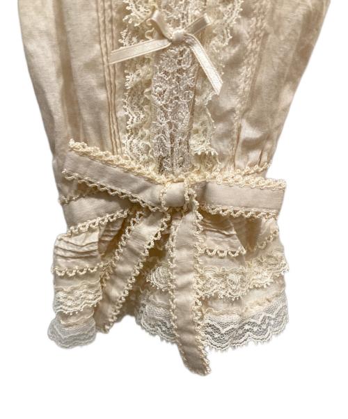 PINK HOUSE（ピンクハウス）PINK HOUSE (ピンクハウス) レース使いオーバーブラウス ベージュ サイズ:SIZE Freeの古着・服飾アイテム