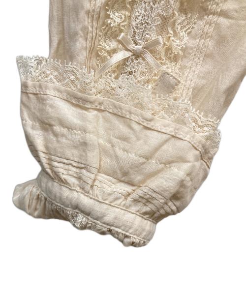 PINK HOUSE（ピンクハウス）PINK HOUSE (ピンクハウス) レース使いオーバーブラウス ベージュ サイズ:SIZE Freeの古着・服飾アイテム