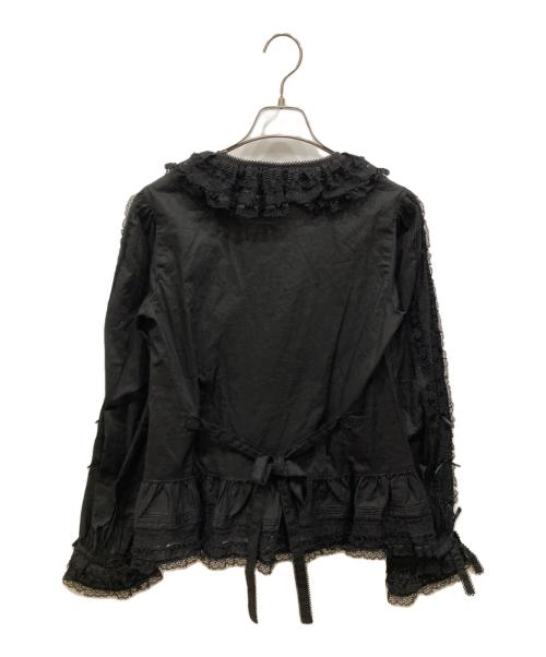 PINK HOUSE（ピンクハウス）PINK HOUSE (ピンクハウス) レース使いオーバーブラウス ブラック サイズ:SIZE Freeの古着・服飾アイテム