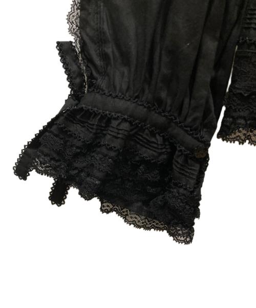 PINK HOUSE（ピンクハウス）PINK HOUSE (ピンクハウス) レース使いオーバーブラウス ブラック サイズ:SIZE Freeの古着・服飾アイテム