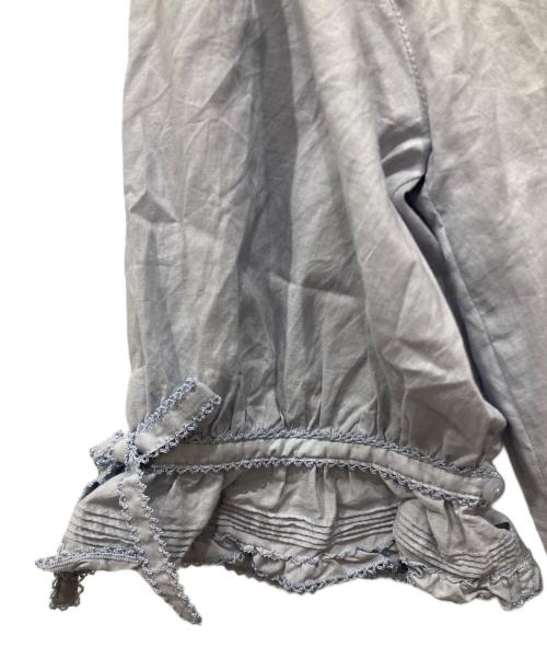 PINK HOUSE（ピンクハウス）PINK HOUSE (ピンクハウス) ローンフリルパフスリーブワンピース ブルー サイズ:SIZE Freeの古着・服飾アイテム