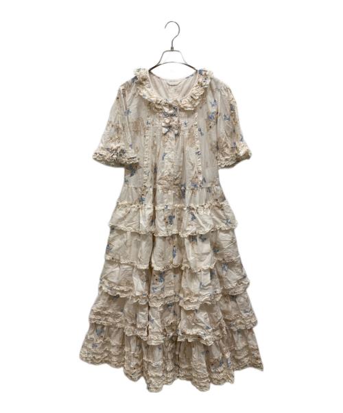 PINK HOUSE（ピンクハウス）PINK HOUSE (ピンクハウス) ネコプリントワンピース ベージュ サイズ:SIZE Freeの古着・服飾アイテム