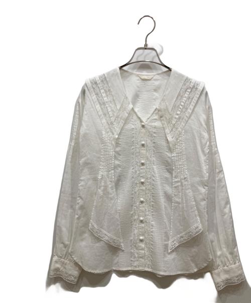 INGEBORG（インゲボルグ）INGEBORG (インゲボルグ) レースブラウス ホワイト サイズ:不明の古着・服飾アイテム