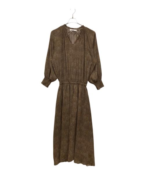 Couture d'adam（クチュールドアダム）COUTURE D'ADAM (クチュールドアダム) ペイズリープリント ワンピース ブラウン サイズ:SIZE Freeの古着・服飾アイテム