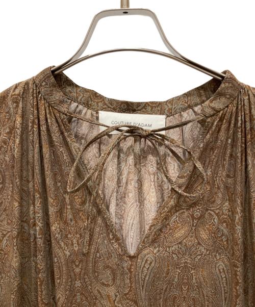 Couture d'adam（クチュールドアダム）COUTURE D'ADAM (クチュールドアダム) ペイズリープリント ワンピース ブラウン サイズ:SIZE Freeの古着・服飾アイテム