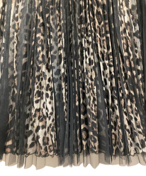 LOYD FORD（ロイド フォード）LOYD FORD (ロイド フォード) LEOPERD プリーツスカート ブラウン×ブラック サイズ:SIZE Freeの古着・服飾アイテム
