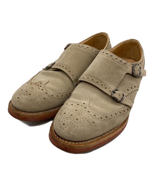 CHURCH'S（チャーチ）CHURCH'S (チャーチ) ダブルモンクストラップウイングチップシューズ　kelby ベージュ サイズ:SIZE 8の古着・服飾アイテム