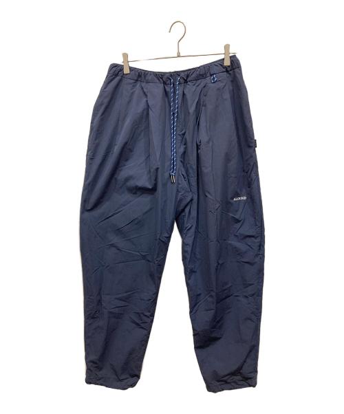 ALOUND（アラウンド）ALOUND (アラウンド) ツータックテーパードナイロンパンツ ネイビー サイズ:SIZE Lの古着・服飾アイテム