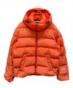 DIESELディーゼル）の古着「ウォッシュ加工ナイロンダウンジャケット」｜オレンジ