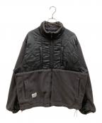 LIBEREリベーレ）の古着「フリースコンビハイネックブルゾン」｜グレー