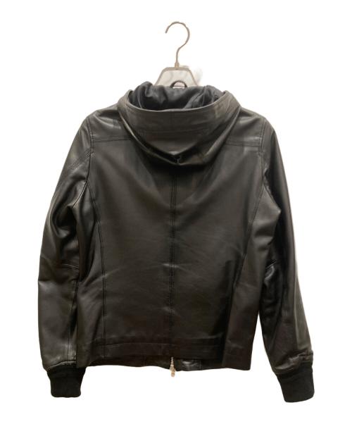 ESTNATION（エストネーション）ESTNATION (エストネーション) フーデットレザーブルゾン ブラック サイズ:SIZE Sの古着・服飾アイテム