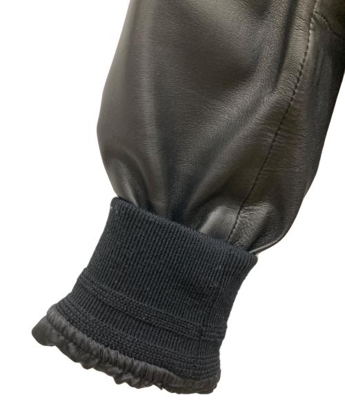 ESTNATION（エストネーション）ESTNATION (エストネーション) フーデットレザーブルゾン ブラック サイズ:SIZE Sの古着・服飾アイテム