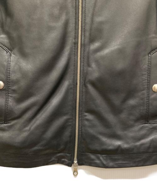 ESTNATION（エストネーション）ESTNATION (エストネーション) フーデットレザーブルゾン ブラック サイズ:SIZE Sの古着・服飾アイテム