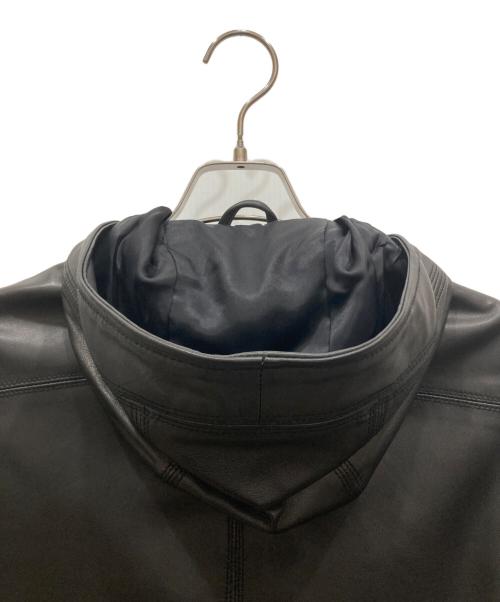 ESTNATION（エストネーション）ESTNATION (エストネーション) フーデットレザーブルゾン ブラック サイズ:SIZE Sの古着・服飾アイテム