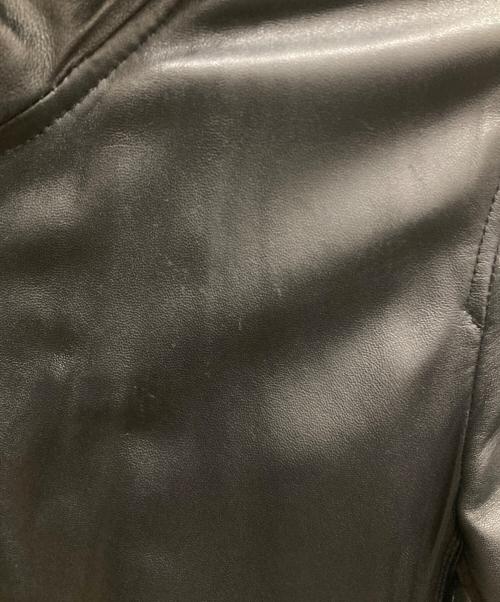 ESTNATION（エストネーション）ESTNATION (エストネーション) フーデットレザーブルゾン ブラック サイズ:SIZE Sの古着・服飾アイテム