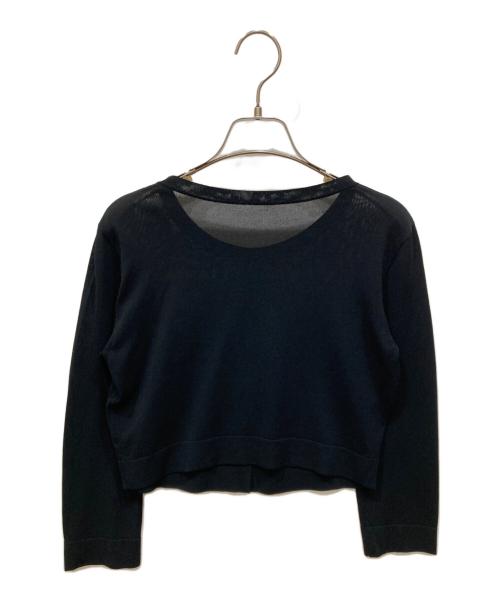 FOXEY NEWYORK（フォクシーニューヨーク）FOXEY NEWYORK (フォクシーニューヨーク) ニットカーディガン ネイビー サイズ:SIZE 38の古着・服飾アイテム