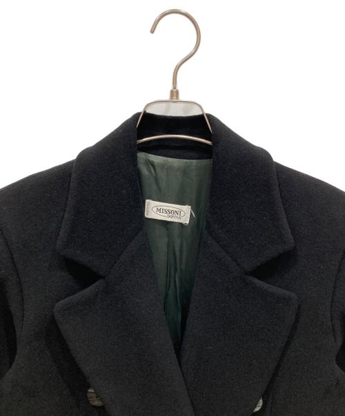 missoni（ミッソーニ）MISSONI (ミッソーニ) ダブルチェスターコート ブラック サイズ:34の古着・服飾アイテム