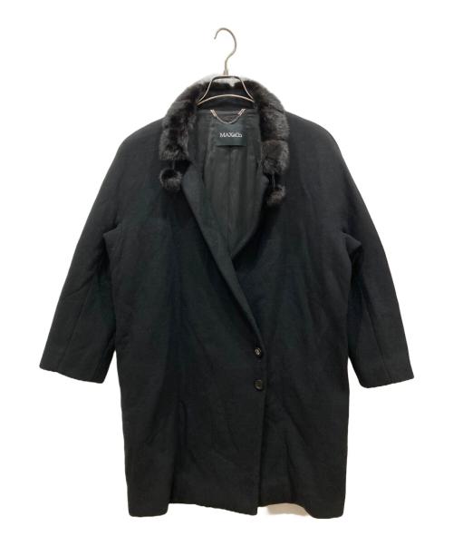 MAX&Co.（マックスアンドコー）MAX&Co. (マックスアンドコー) ファー付コート ブラック サイズ:SIZE 38の古着・服飾アイテム