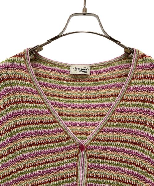 missoni sports（ミッソーニスポーツ）MISSONI SPORTS (ミッソーニスポーツ) 総柄カーディガン マルチカラー サイズ:不明の古着・服飾アイテム