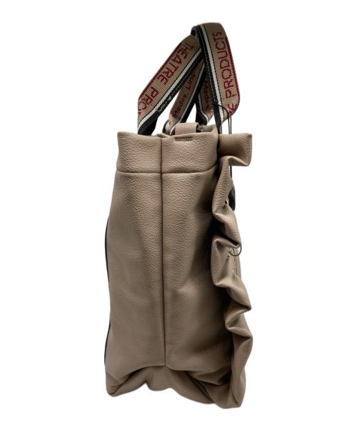 THEATRE PRODUCTS（シアタープロダクツ）THEATRE PRODUCTS (シアタープロダクツ) 2way フェイクレザー ジャガードテープ フリルバッグ ベージュの古着・服飾アイテム