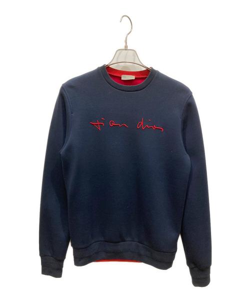 Christian Dior（クリスチャン ディオール）Christian Dior (クリスチャン ディオール) エンブロイダリー 刺繍 スウェット ネイビー サイズ:XXSの古着・服飾アイテム