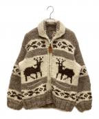 CHIEFTAINチーフテン）の古着「ウールカウチンニットカーディガン」｜ベージュ