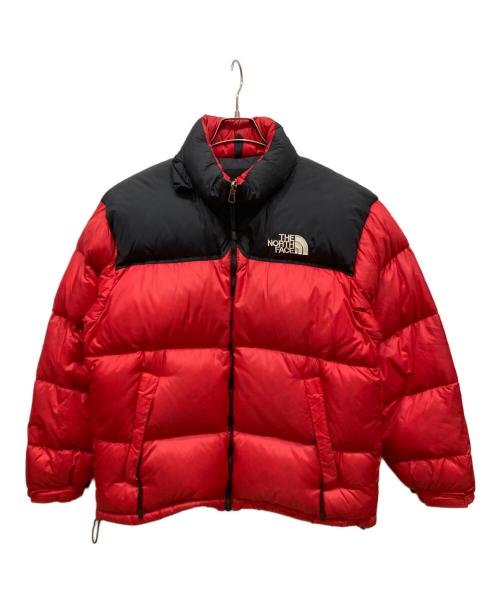 THE NORTH FACE（ザ ノース フェイス）THE NORTH FACE (ザ ノース フェイス) ヌプシダウンジャケット レッド×ブラック サイズ:Ⅼの古着・服飾アイテム